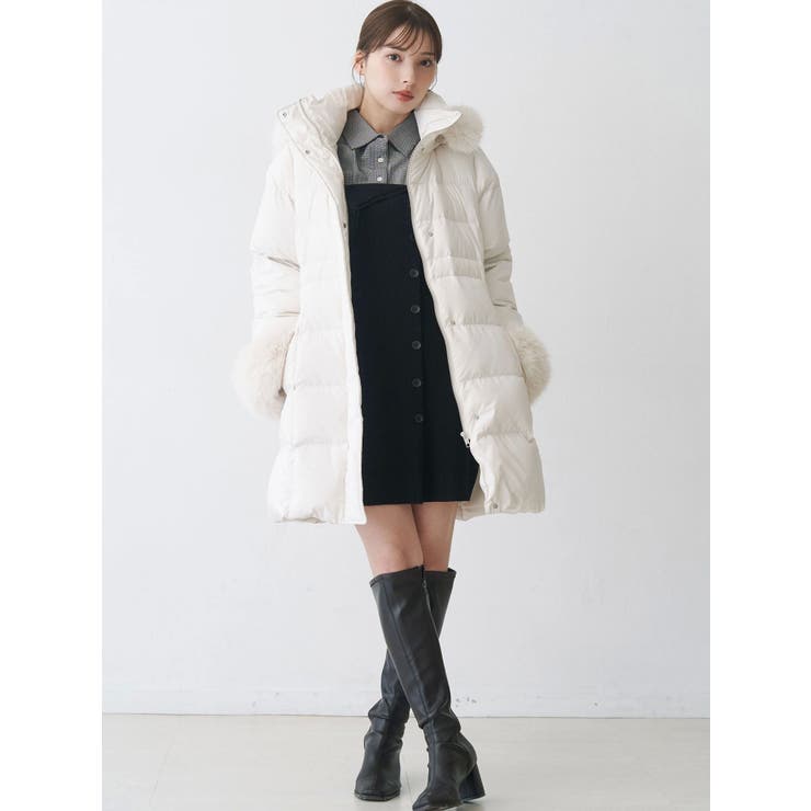 フェイクファー付きアライドロングダウン | MERCURYDUO | 詳細画像6 