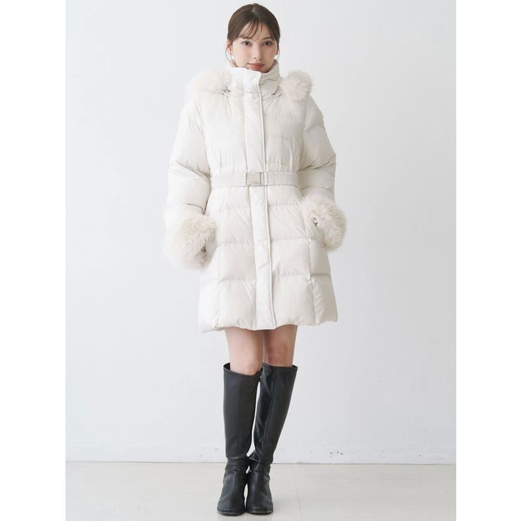 フェイクファー付きアライドロングダウン | MERCURYDUO | 詳細画像8 