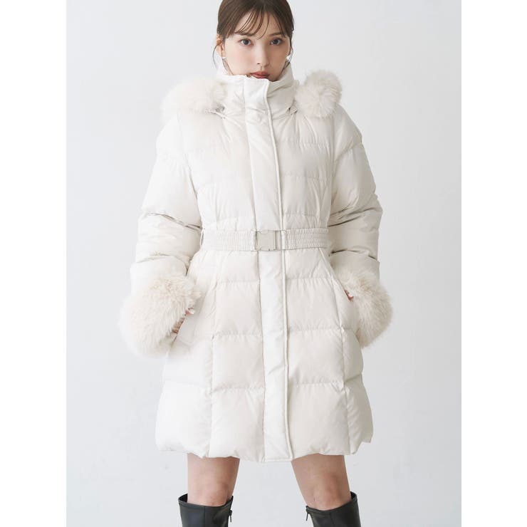 フェイクファー付きアライドロングダウン | MERCURYDUO | 詳細画像9 