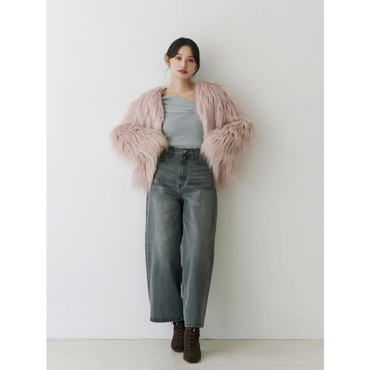 ロングフェイクファーミドルコート | MERCURYDUO | 詳細画像12 