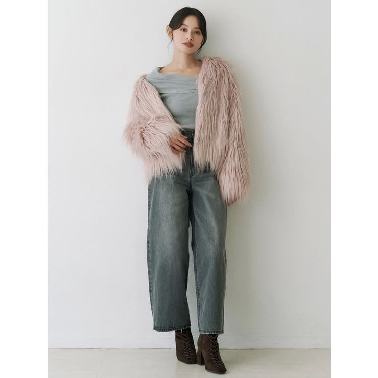 ロングフェイクファーミドルコート | MERCURYDUO | 詳細画像7 