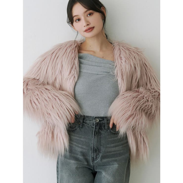 ロングフェイクファーミドルコート | MERCURYDUO | 詳細画像9 