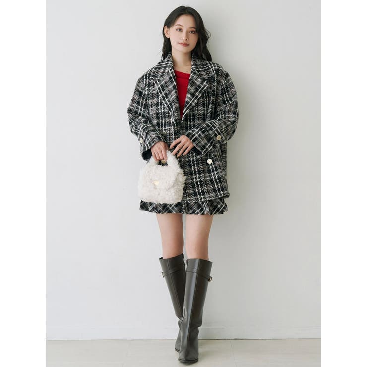 オリジナルロービングチェックPコート | MERCURYDUO | 詳細画像12 