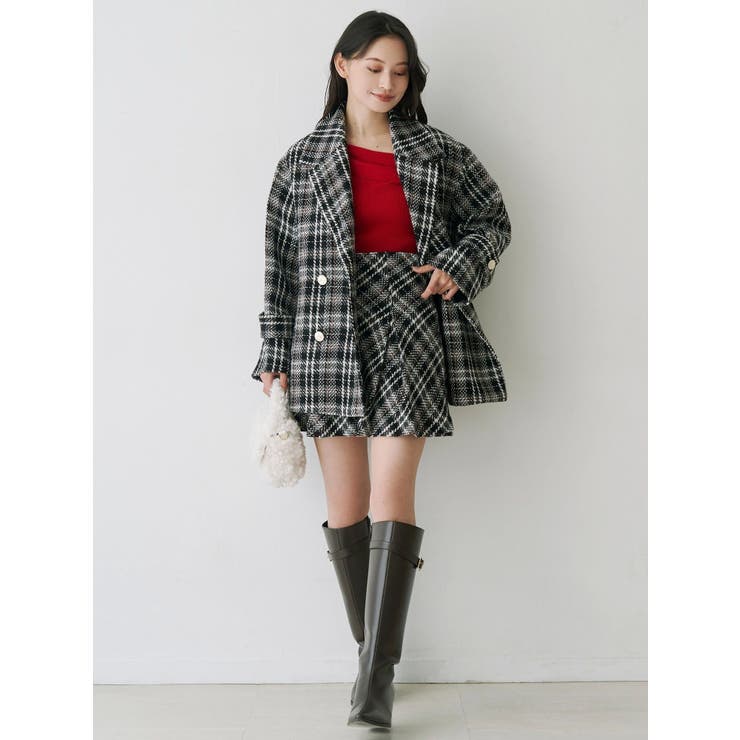 オリジナルロービングチェックPコート | MERCURYDUO | 詳細画像13 