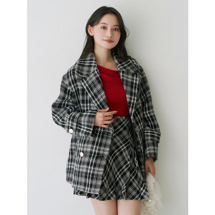 オリジナルロービングチェックPコート | MERCURYDUO | 詳細画像15 