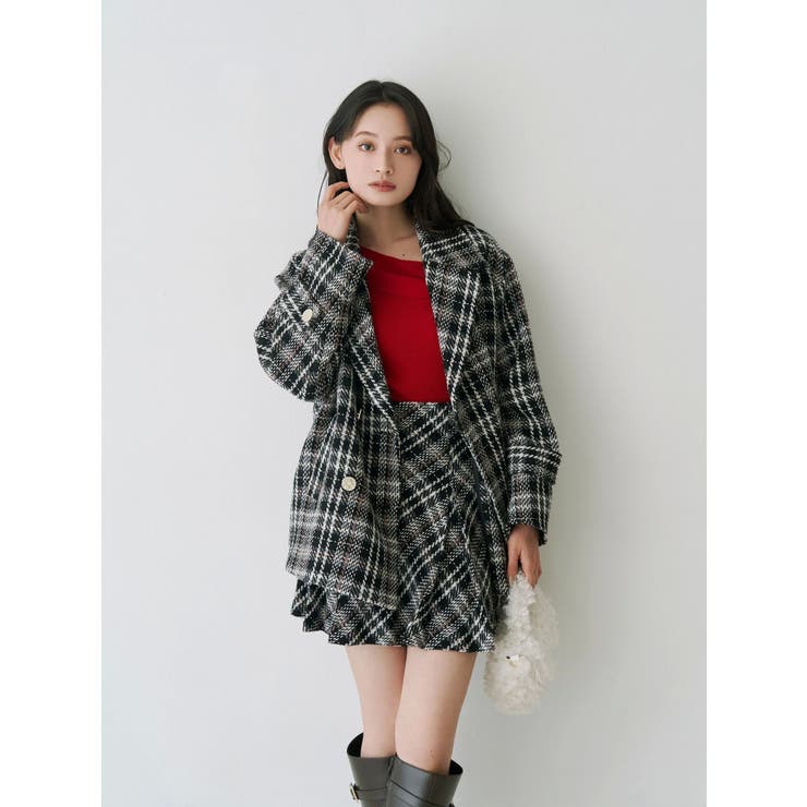 オリジナルロービングチェックPコート | MERCURYDUO | 詳細画像5 