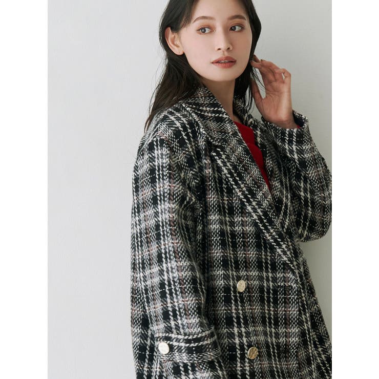 オリジナルロービングチェックPコート | MERCURYDUO | 詳細画像6 