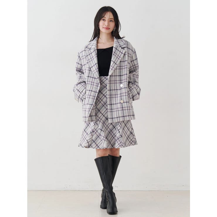 オリジナルロービングチェックPコート | MERCURYDUO | 詳細画像9 
