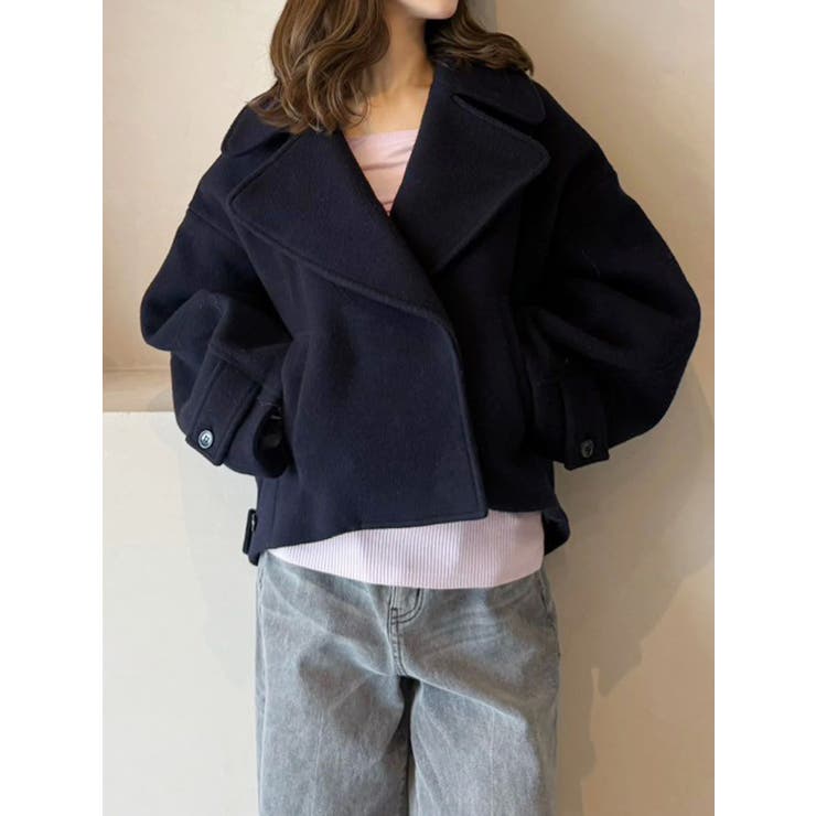 【OUNNOUN】コクーンショートコート | MERCURYDUO | 詳細画像2 