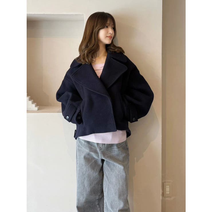 【OUNNOUN】コクーンショートコート | MERCURYDUO | 詳細画像3 