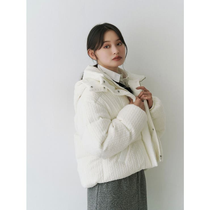 2WAYフード付きアライドショートニットダウン[品番：MKSW0066774