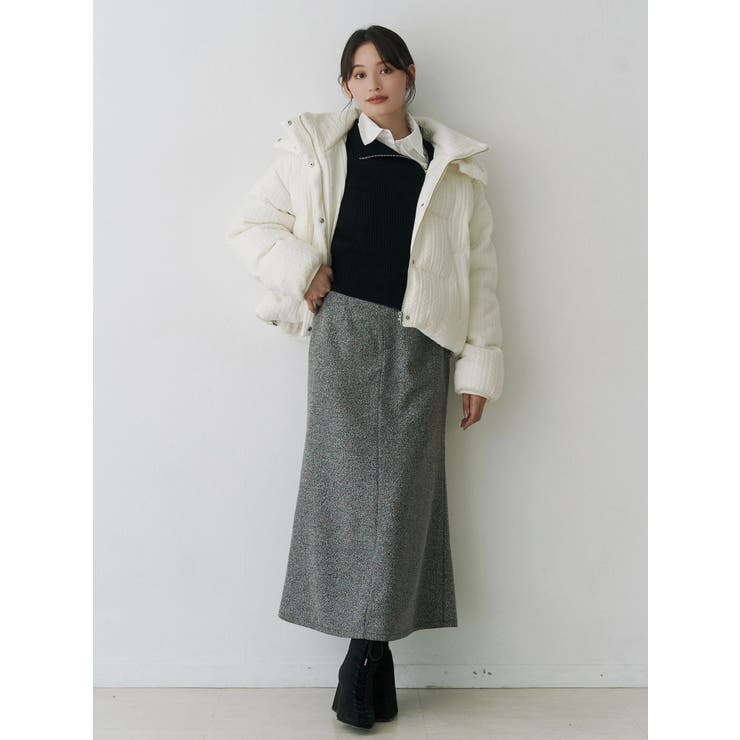 2WAYフード付きアライドショートニットダウン[品番：MKSW0066774