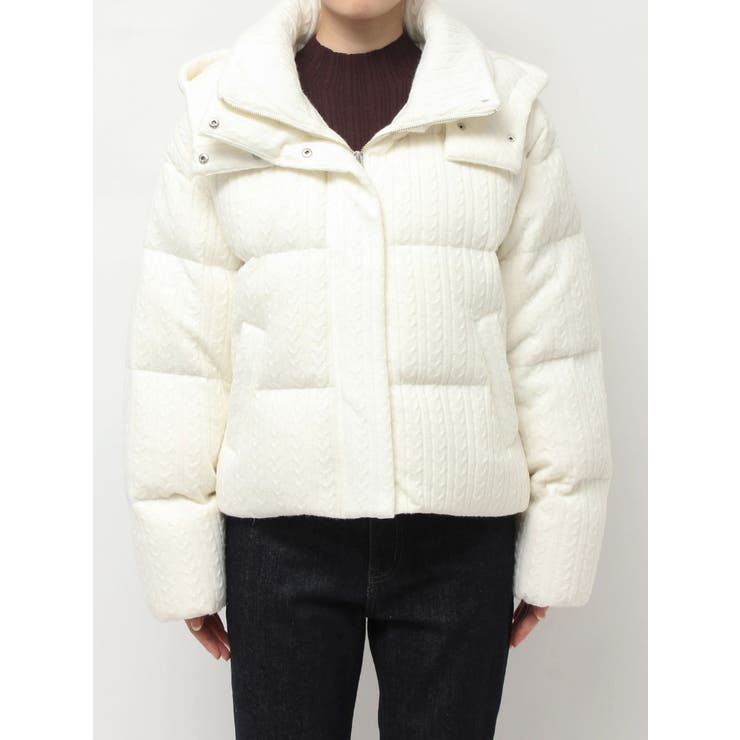 2WAYフード付きアライドショートニットダウン[品番：MKSW0066774