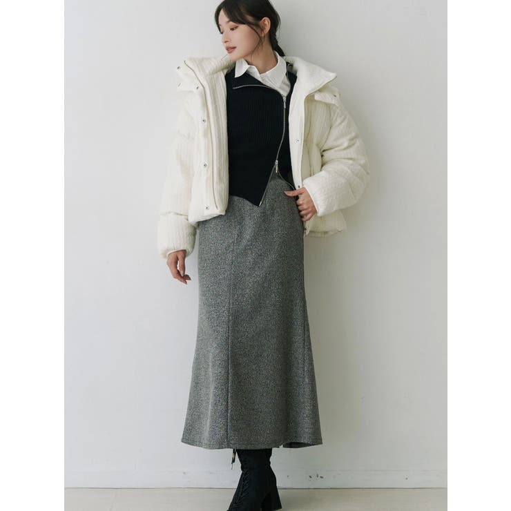 2WAYフード付きアライドショートニットダウン[品番：MKSW0066774