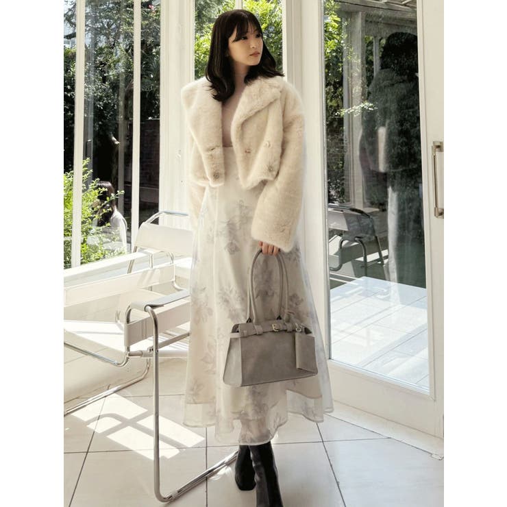 テーラードカラーフェイクファーショートコート | MERCURYDUO | 詳細画像39 