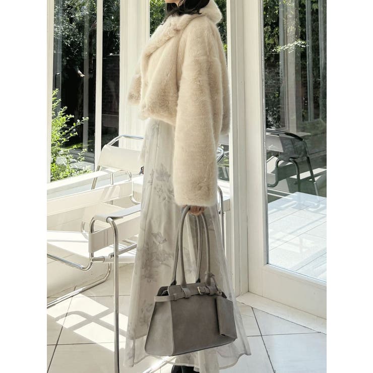 テーラードカラーフェイクファーショートコート | MERCURYDUO | 詳細画像42 