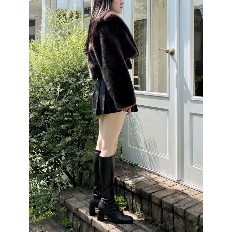 テーラードカラーフェイクファーショートコート | MERCURYDUO | 詳細画像47 