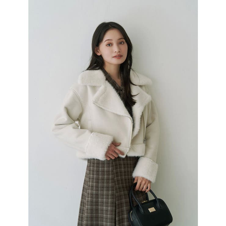 フェイクムートンボンバージャケット | MERCURYDUO | 詳細画像11 