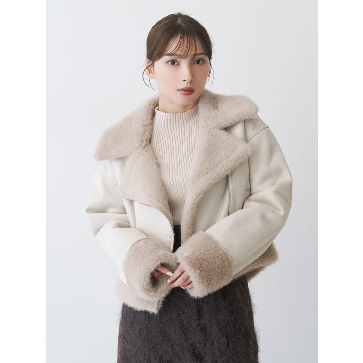 フェイクムートンボンバージャケット | MERCURYDUO | 詳細画像13 