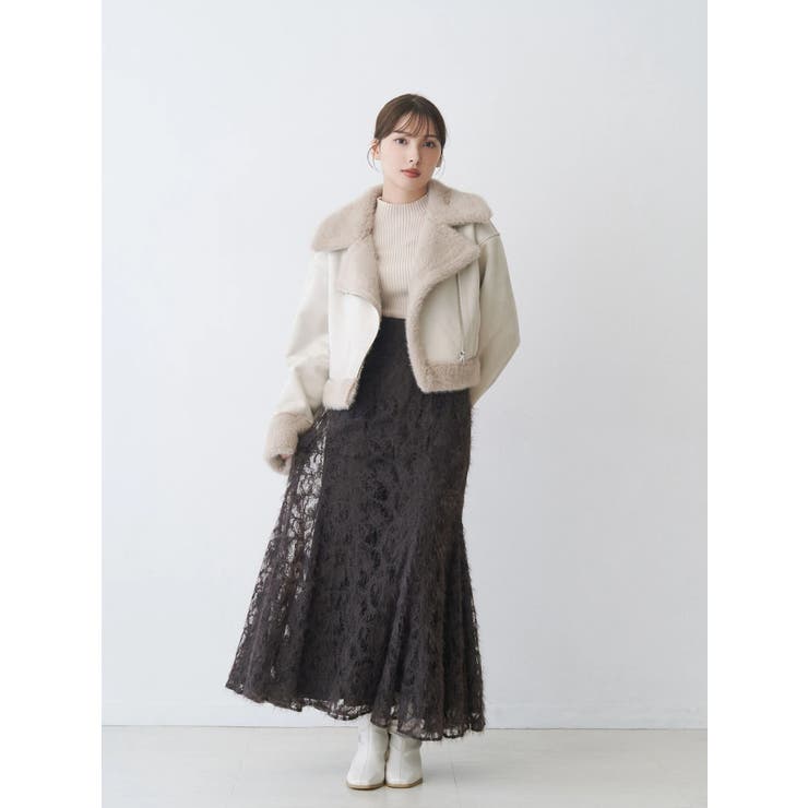 フェイクムートンボンバージャケット | MERCURYDUO | 詳細画像15 