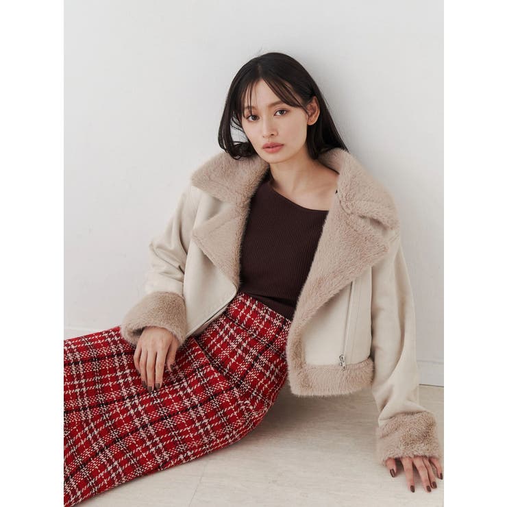 フェイクムートンボンバージャケット | MERCURYDUO | 詳細画像21 