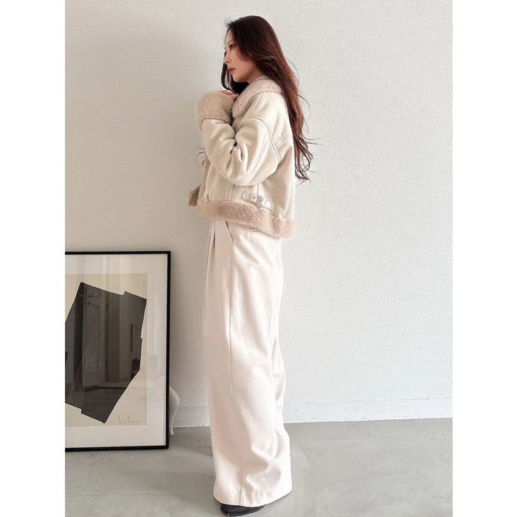 フェイクムートンボンバージャケット | MERCURYDUO | 詳細画像24 