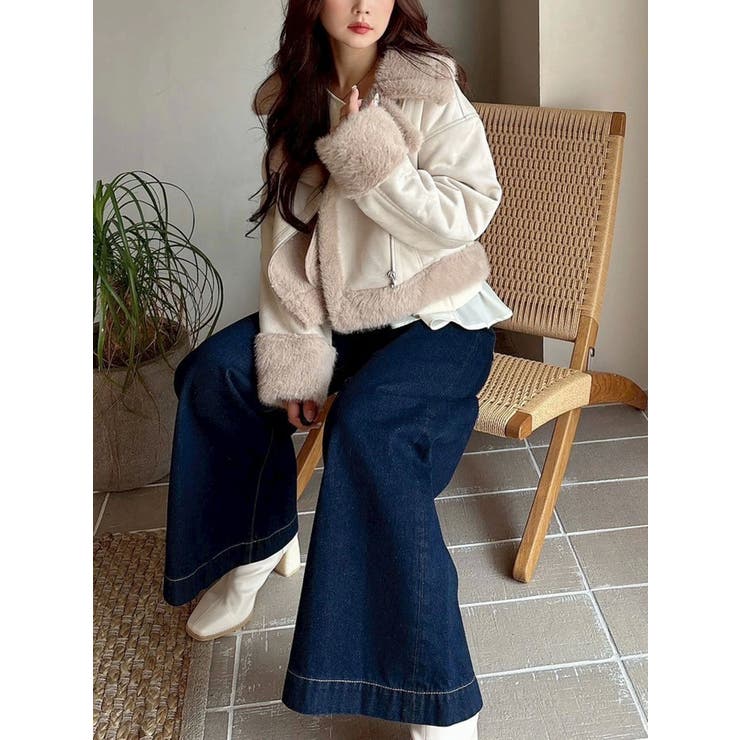 フェイクムートンボンバージャケット | MERCURYDUO | 詳細画像36 