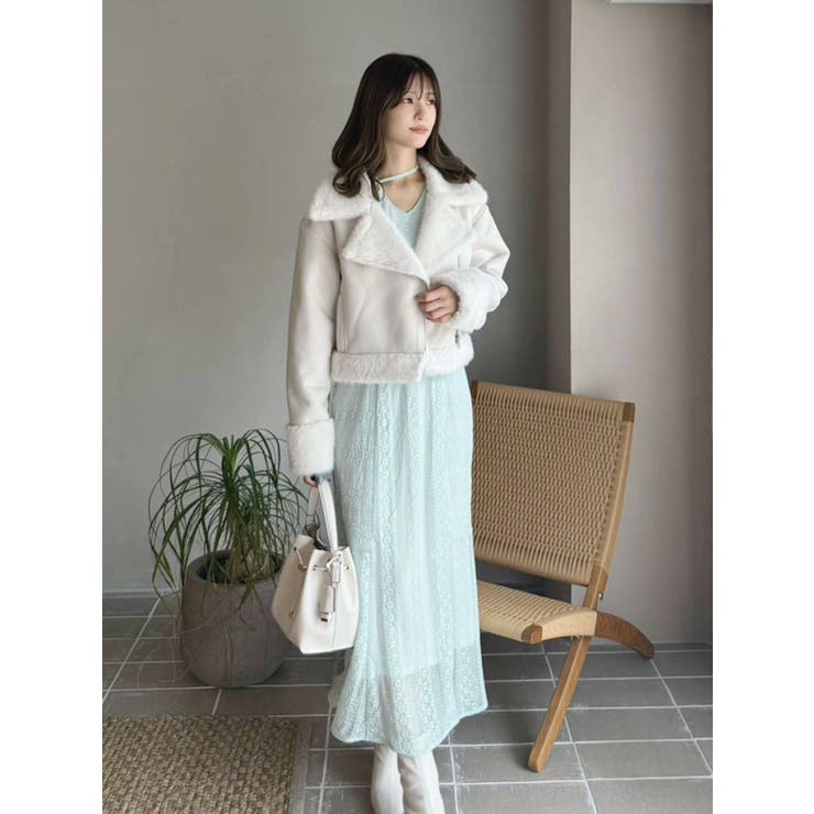 フェイクムートンボンバージャケット | MERCURYDUO | 詳細画像37 