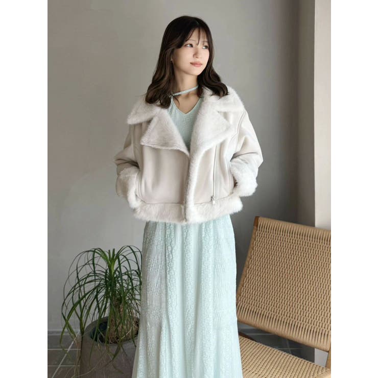 フェイクムートンボンバージャケット | MERCURYDUO | 詳細画像40 