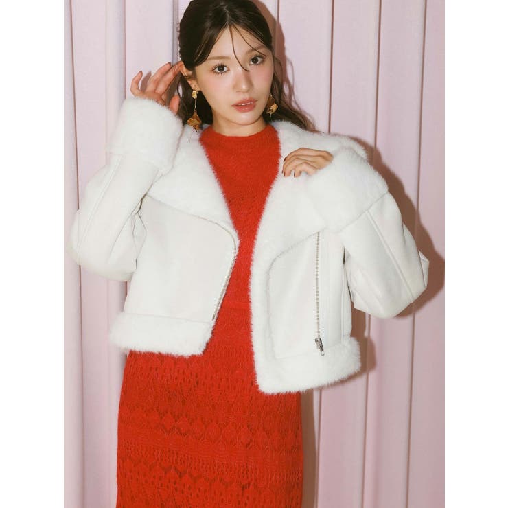 フェイクムートンボンバージャケット | MERCURYDUO | 詳細画像6 