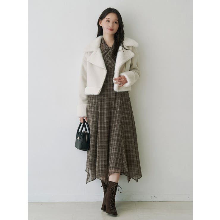 フェイクムートンボンバージャケット | MERCURYDUO | 詳細画像7 