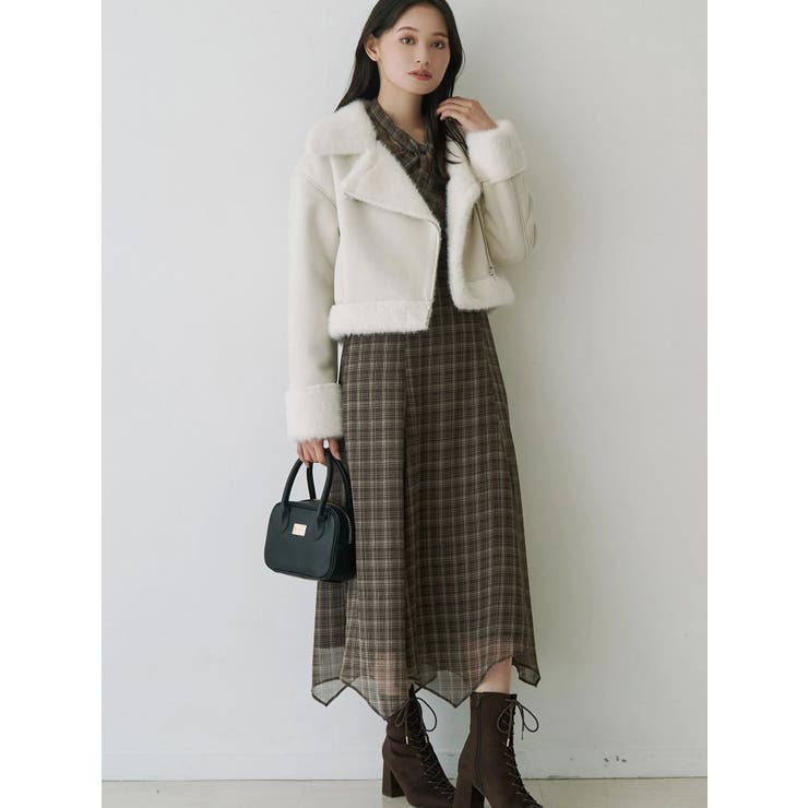 フェイクムートンボンバージャケット | MERCURYDUO | 詳細画像8 