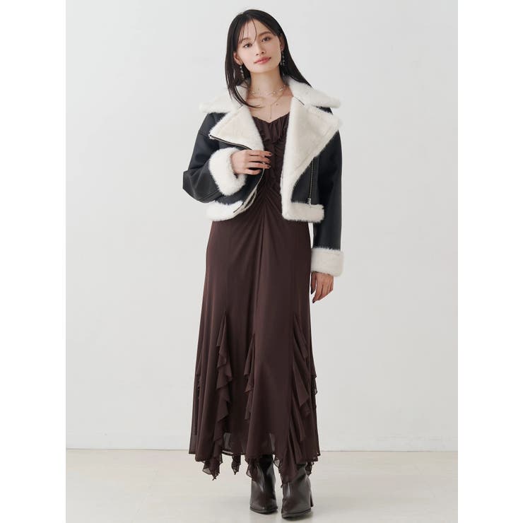 フェイクレザームートンボンバージャケット | MERCURYDUO | 詳細画像11 