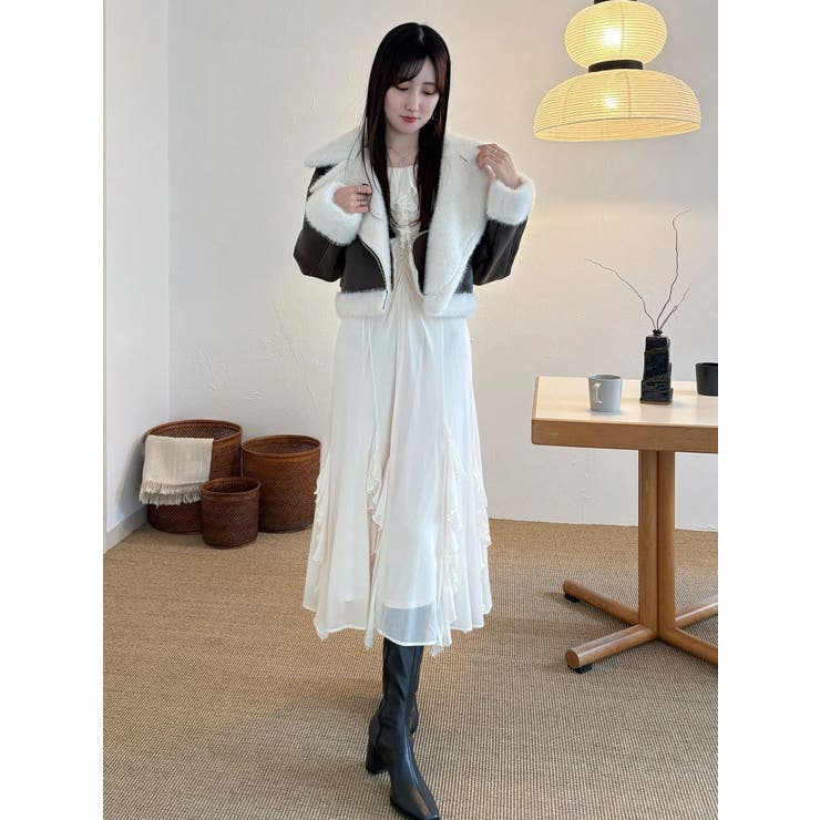 フェイクレザームートンボンバージャケット | MERCURYDUO | 詳細画像28 