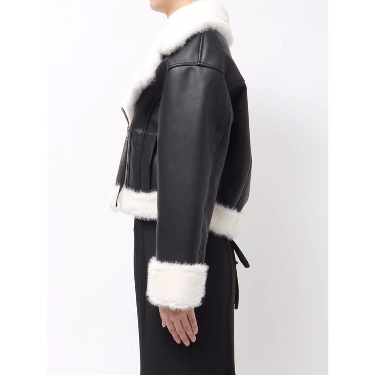 フェイクレザームートンボンバージャケット | MERCURYDUO | 詳細画像30 