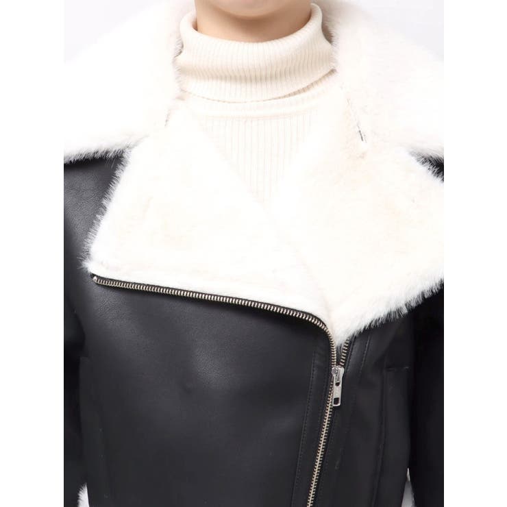 フェイクレザームートンボンバージャケット | MERCURYDUO | 詳細画像32 