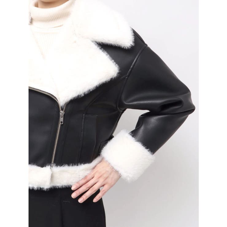 フェイクレザームートンボンバージャケット | MERCURYDUO | 詳細画像33 