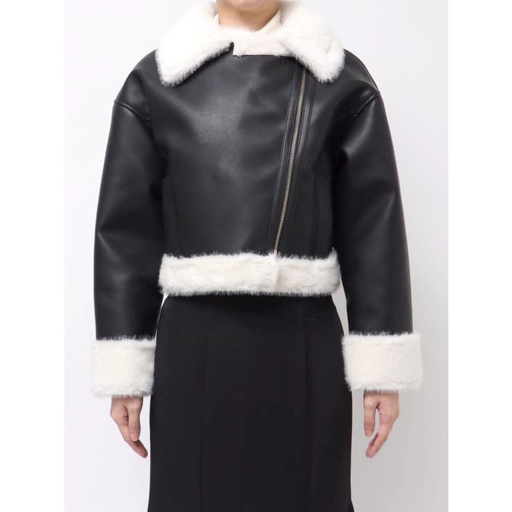 フェイクレザームートンボンバージャケット | MERCURYDUO | 詳細画像38 