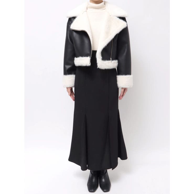 フェイクレザームートンボンバージャケット | MERCURYDUO | 詳細画像39 