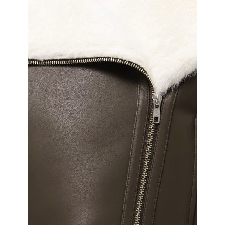 フェイクレザームートンボンバージャケット | MERCURYDUO | 詳細画像40 