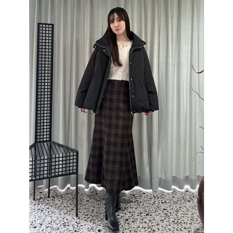 スタンドカラーミドルダウンコート | MERCURYDUO | 詳細画像12 