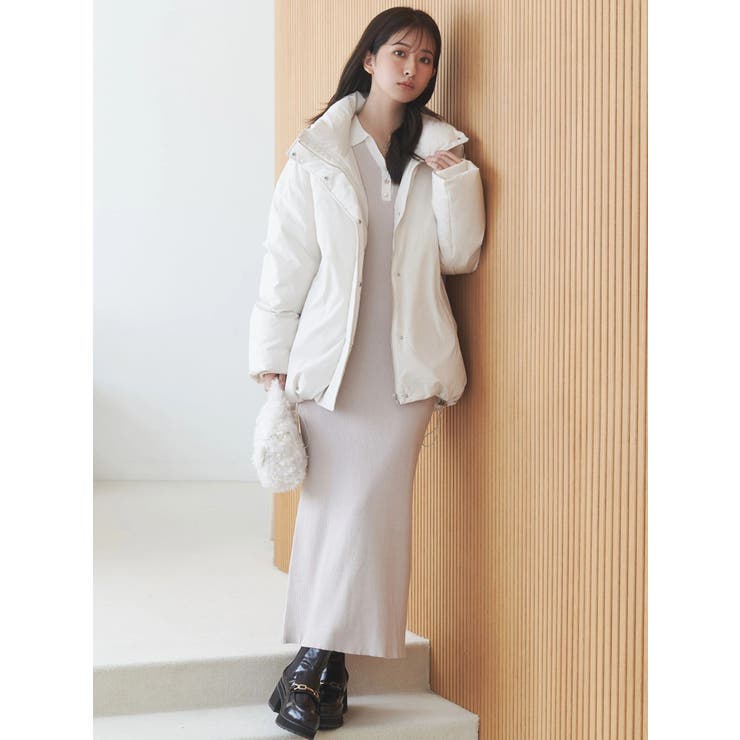 スタンドカラーミドルダウンコート | MERCURYDUO | 詳細画像4 