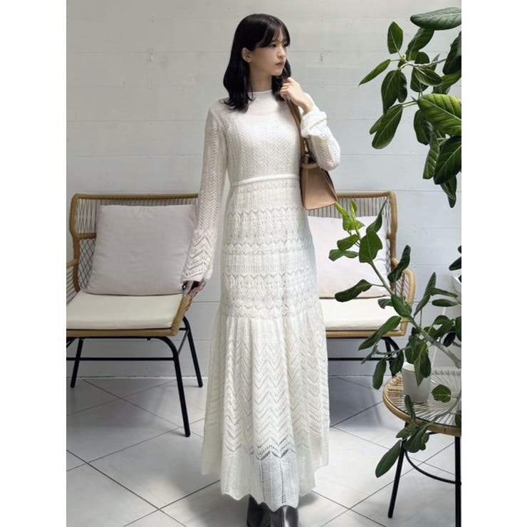 モヘヤニットスカシアミワンピース | MERCURYDUO | 詳細画像12 