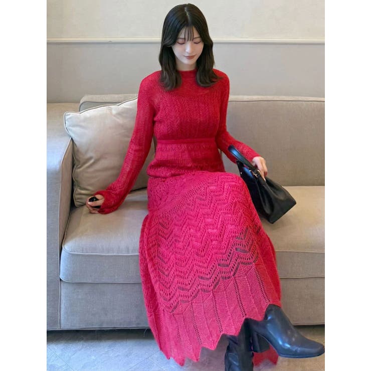 モヘヤニットスカシアミワンピース | MERCURYDUO | 詳細画像19 