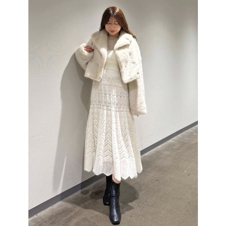 モヘヤニットスカシアミワンピース | MERCURYDUO | 詳細画像32 