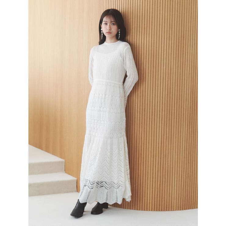 モヘヤニットスカシアミワンピース | MERCURYDUO | 詳細画像7 