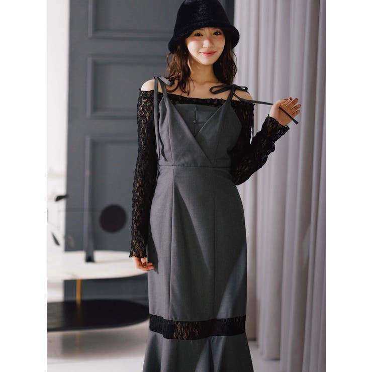 レースパネル切替ワンピース | MERCURYDUO | 詳細画像1 