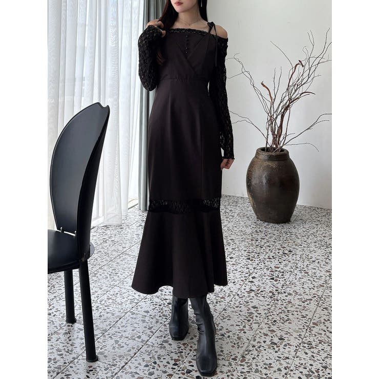 レースパネル切替ワンピース | MERCURYDUO | 詳細画像19 