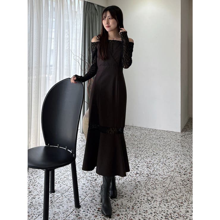 レースパネル切替ワンピース | MERCURYDUO | 詳細画像20 