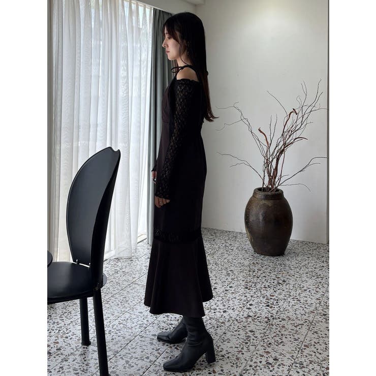 レースパネル切替ワンピース | MERCURYDUO | 詳細画像21 